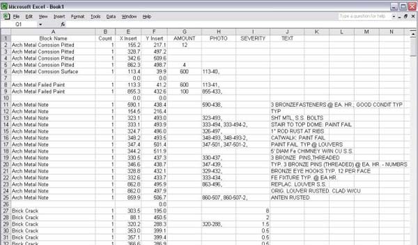 excel extraction from TPAS