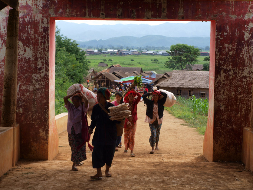 18 Entrance To A Temple In Inle Lake Myanmar